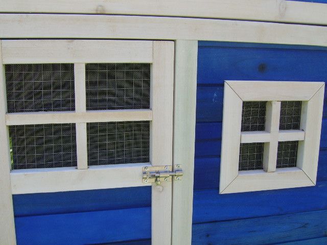 Blue and white Guinea Pig mansion