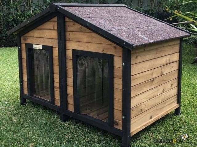 Double Extra Large Dog Kennel, Heavy Duty & Rot Free Timber Suits 2 Dogs