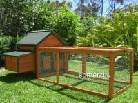 cottage outdoor indoor rabbit hutch run