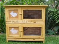 double indoor rabbit hutch