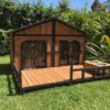 The Somerzby Grand Double dog kennel is sturdy and easy to assemble