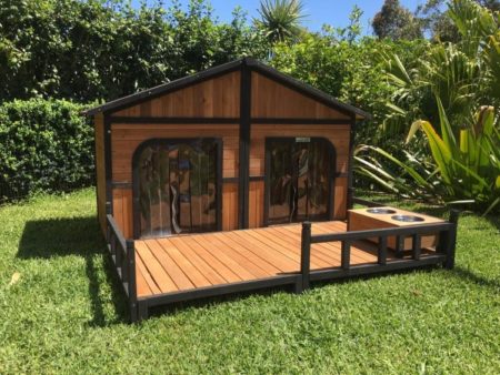 dog kennel with porch