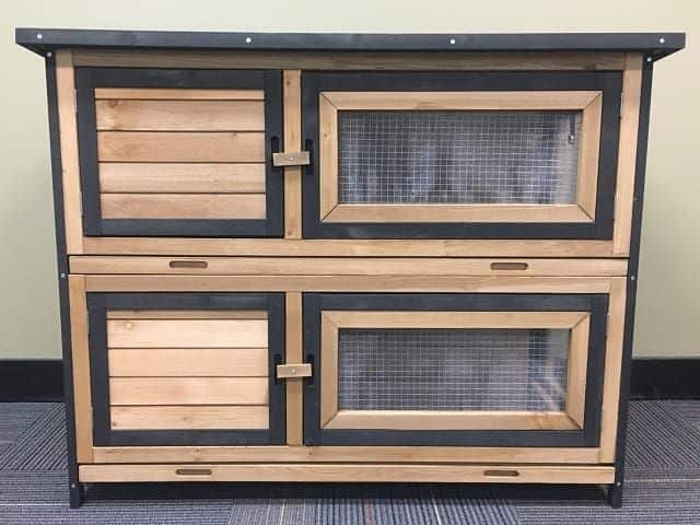 deluxe double hutch