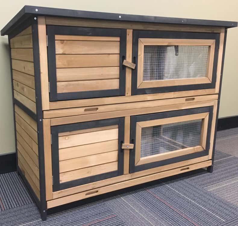 Double Bank Rabbit Hutch for indoors