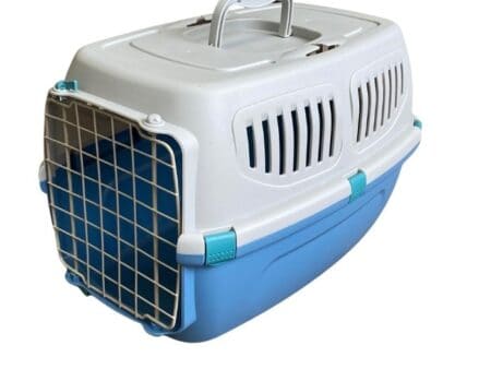 Blue & White Small Pet Carrier