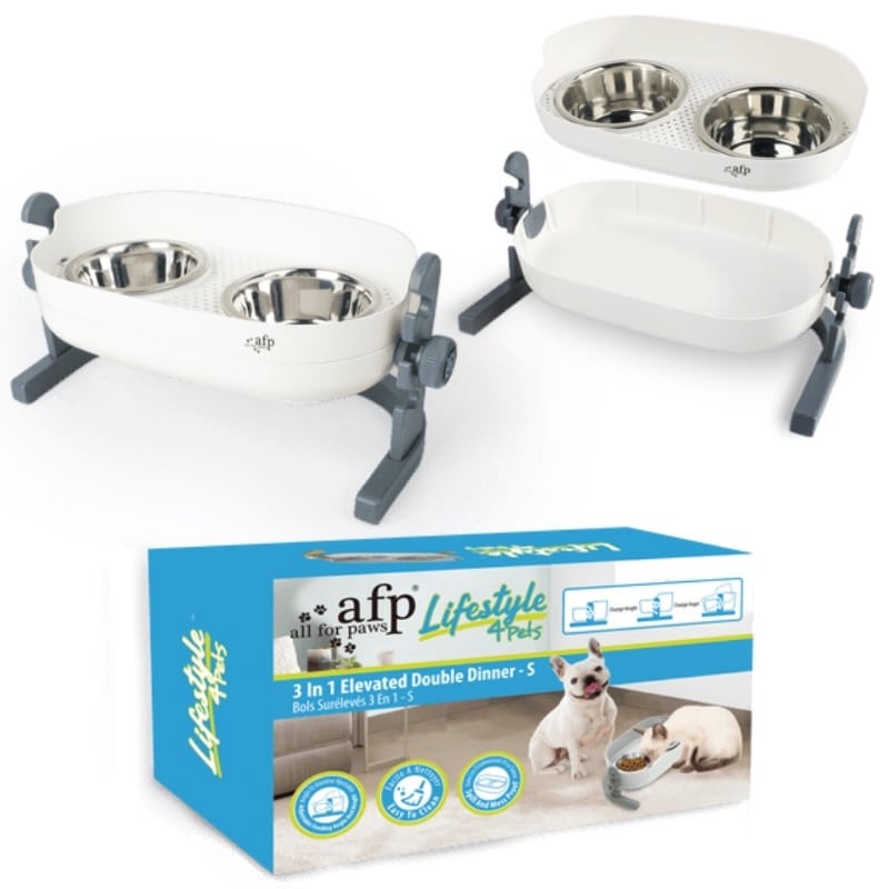 All For Paws Lifestyle 4 Pets 3-in-1 Elevated Food Bowl